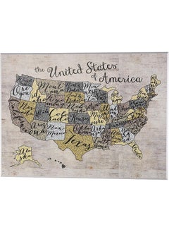 Stupell Industries Stupell Industries The Kids Room by United States Map Typography Art Wall Plaque  - Image 1