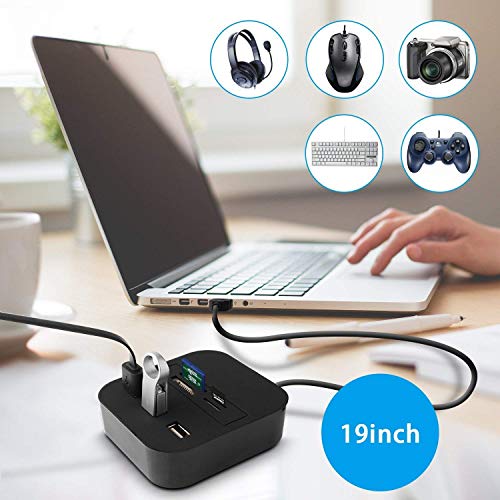 Cables Kart USB Hub 2.0 480Mbps USB Combo Card Reader All in One Multi USB Splitter for MS, M2, SD/MMC, TF Portable for PC Laptop Smart Tv Game and ETS - Image 3
