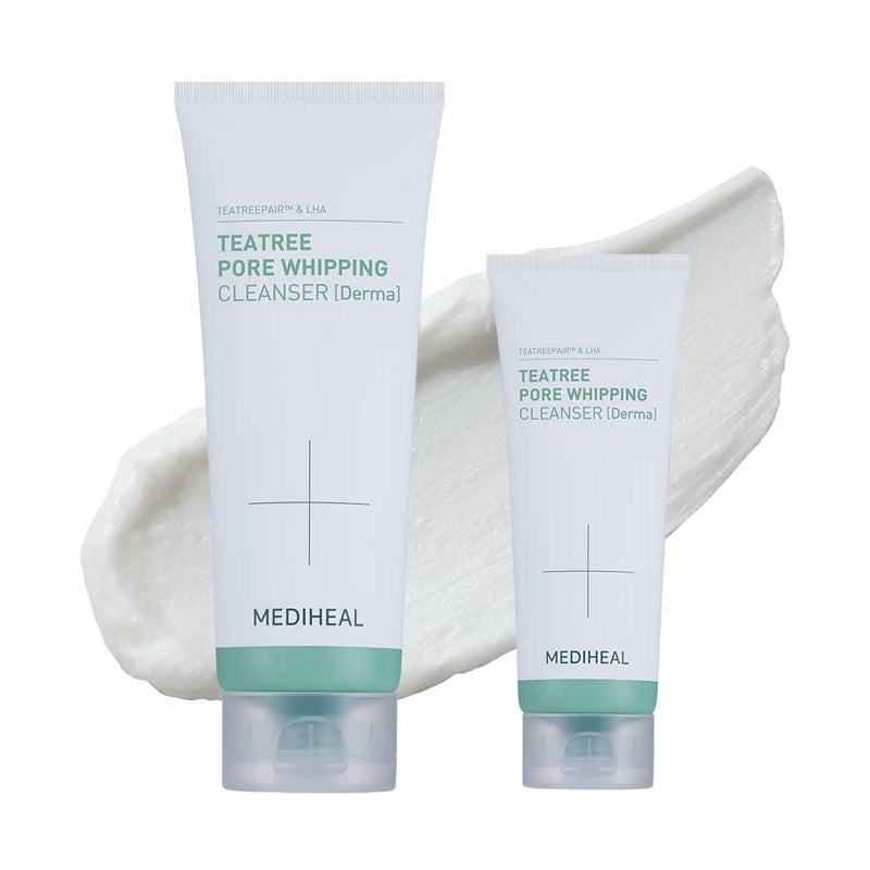 MEDIHEAL Mediheal Teatree Pore Whip Cleanser Special Set 676 fl oz  169 fl oz  Fresh and Revitalized Complexion Pore Cleanser with LHA  Kaolin