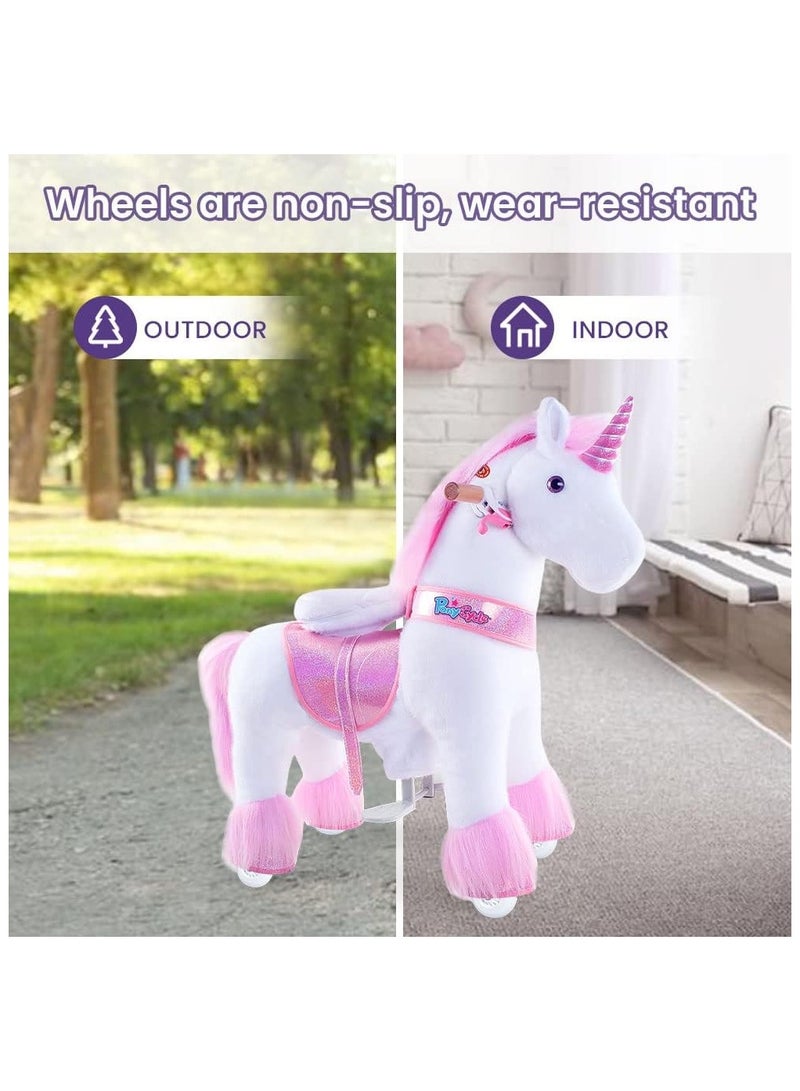 PonyCycle Official Licensed Kids Riding Horse Toy No Battery No Electricity Indoor and Outdoor best Gift for Kids 3 to 5 years - Small Unicon - Image 5