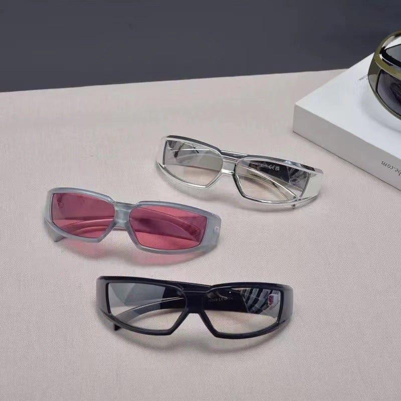 Silver Reflective Square Sunglasses with UV400 Polarized Lenses - Image 4