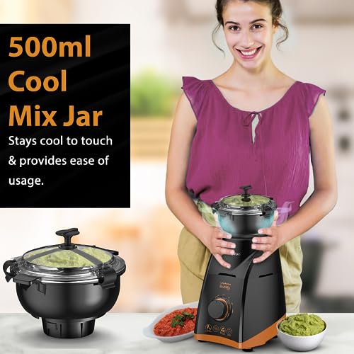 Crompton Boltmix Cool 750 W Mixer grinder with 3 Jars (3 stainless steel Jars, Cool Mix Chutney Jar with Casing)|Heavy Duty Powertron Motor & Motor Vent-X Technology |Black - Image 4