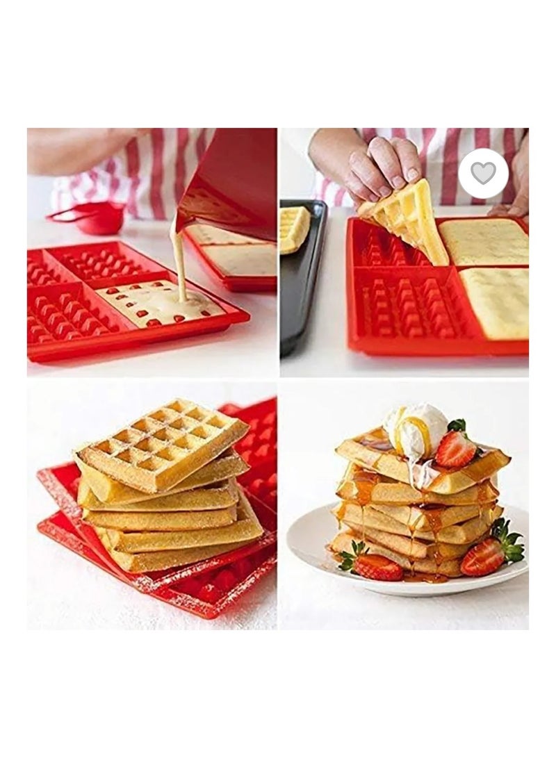 قالب سيليكون للوافل 7x10 بوصة - متعددة الألوان - Image 5