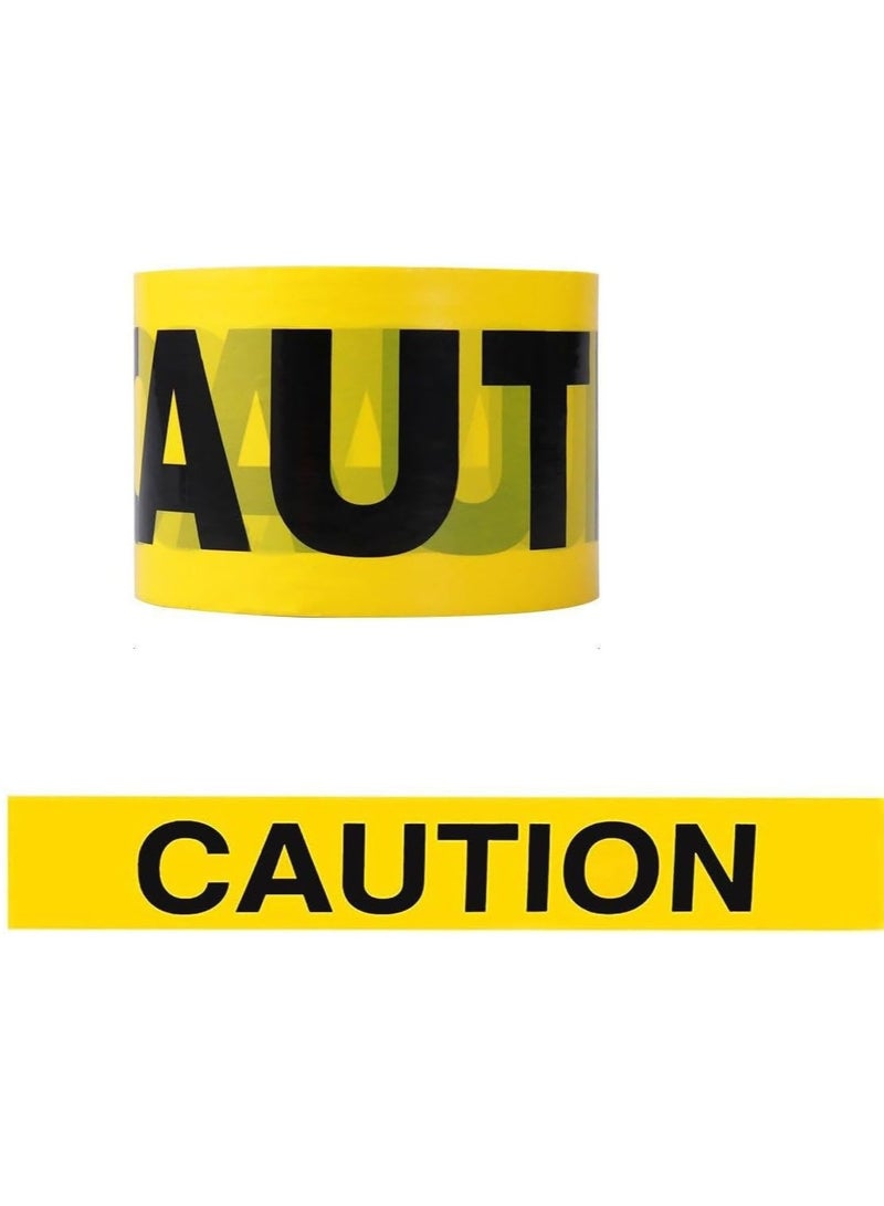 Rubik Caution Safety Warning Tape Roll, 75mm Width x 100m Length, High-Visibility Non-Adhesive PE Tape for Hazard Warning and Cautionary Purposes - Yellow/Black - Image 3