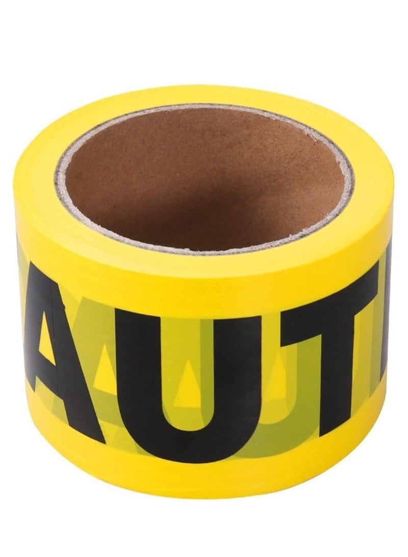 Rubik Caution Safety Warning Tape Roll, 75mm Width x 100m Length, High-Visibility Non-Adhesive PE Tape for Hazard Warning and Cautionary Purposes - Yellow/Black - Image 5