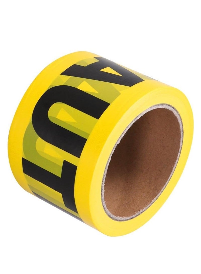 Rubik Caution Safety Warning Tape Roll, 75mm Width x 100m Length, High-Visibility Non-Adhesive PE Tape for Hazard Warning and Cautionary Purposes - Yellow/Black - Image 4