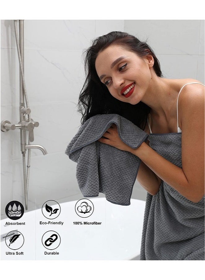 Ultra Soft Towel Set of 6, 6 Washcloths, Luxury Plush Towels- Waffle Weave Design,Highly Absorbent, Quick Dry, Premium Quality Towel Set for Bathroom - Image 5