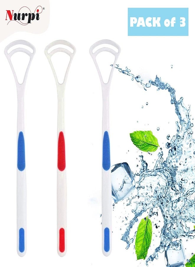 Nurpi plastic tongue cleaner for new generation of india for adult & children pack of 3 - Image 2