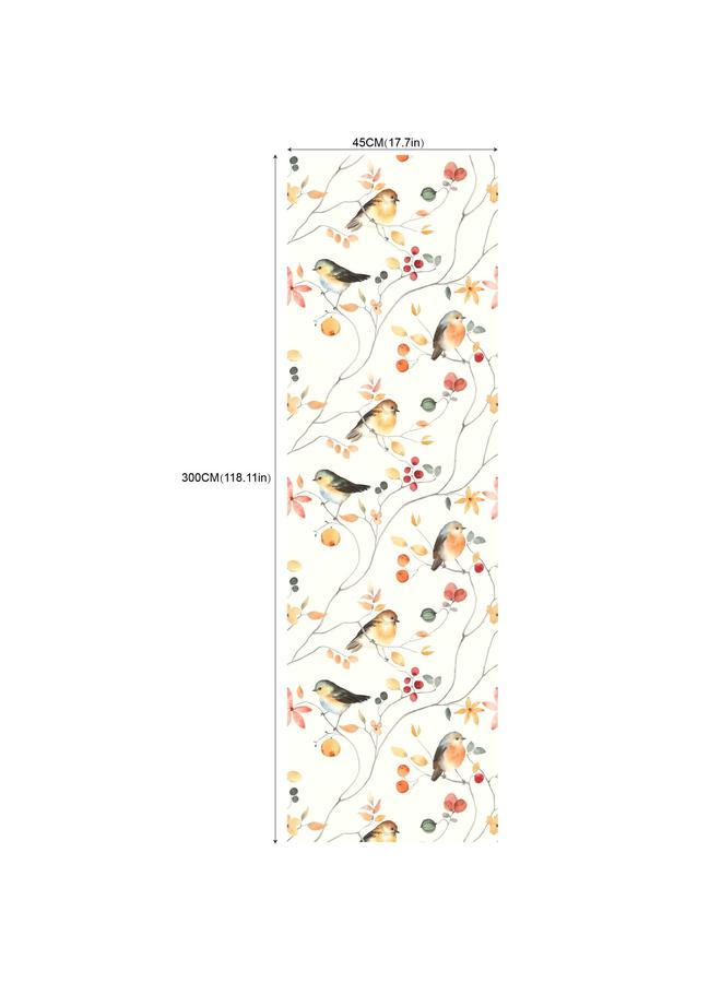 Bluejw Wallpaper Flowers And Birds Green Plant Self-adhesive Wallpaper Living Room Background Transformation Roll Wallpaper RW236-250 - Image 1