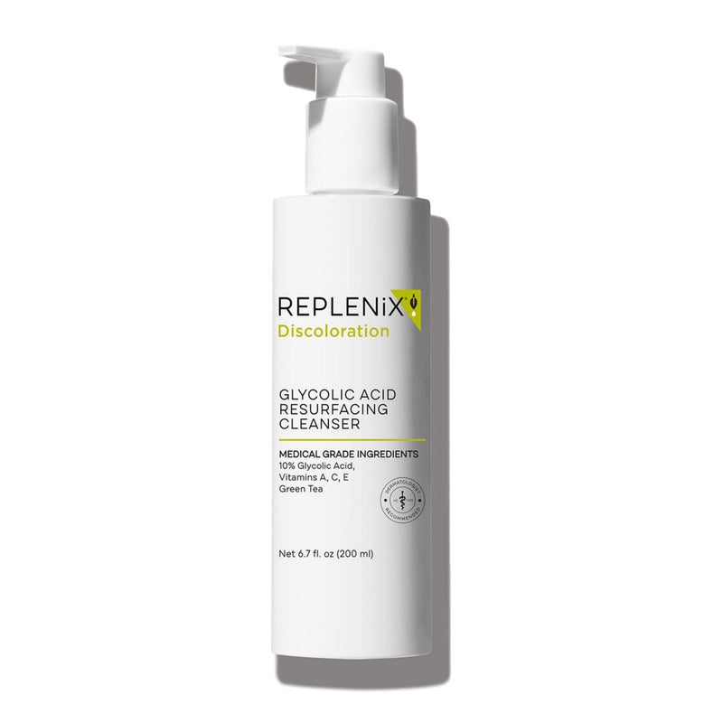 Replenix Glycolic Acid Resurfacing Facial Cleanser, Gentle Medical Grade Exfoliating Face Wash for Skin Discoloration (6.7 fl. oz) - Image 1