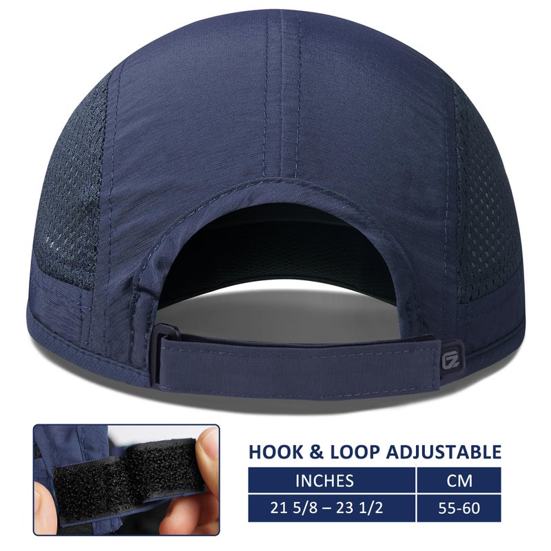 GADIEMKENSD GADIEMKENSD Men Outdoor Hat Reflective Folding Running Sport Hats Summer Cool UPF 50 Sun Unstructured Baseball Caps for Men Women Breathable Light Quick Dry Travel Golf Hat Blue  - Image 3