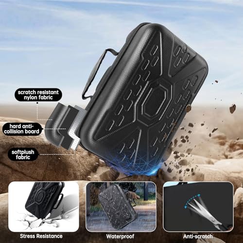 GOTRUTH Travel Case Compatible with Xbox Series S - Hard Shell Series S Carrying Case with Protective Foam Compartments for Console, Controller, HDMI Cable (Xbox Series S, Black) - Image 3