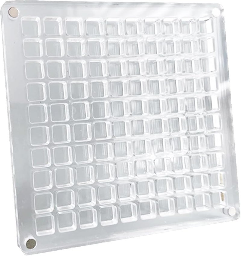 Square 100 Grid Acrylic Magnetic Display Box For Seashells Jewelry And Small Items Storage Organizer - Image 1