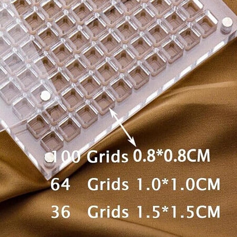 Square 100 Grid Acrylic Magnetic Display Box For Seashells Jewelry And Small Items Storage Organizer - Image 4