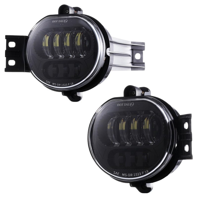 Z-OFFROAD 2pcs 63W LED Fog Lights Lamps Replacement for 2002-2008 Dodge Ram 1500 2003-2009 Ram 2500 3500 2004-2006 Durango Truck, Driver and Passenger Side - Black - Image 1