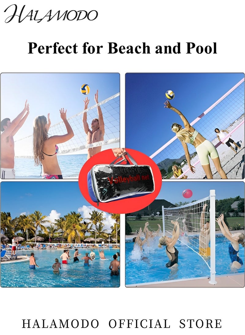 HALAMODO Volleyball Net Outdoor 32x3 Ft Large Regulation Size Durable Sturdy Net Portable Beach Volleyball Net for Backyard & Beach & Pool  - Image 5