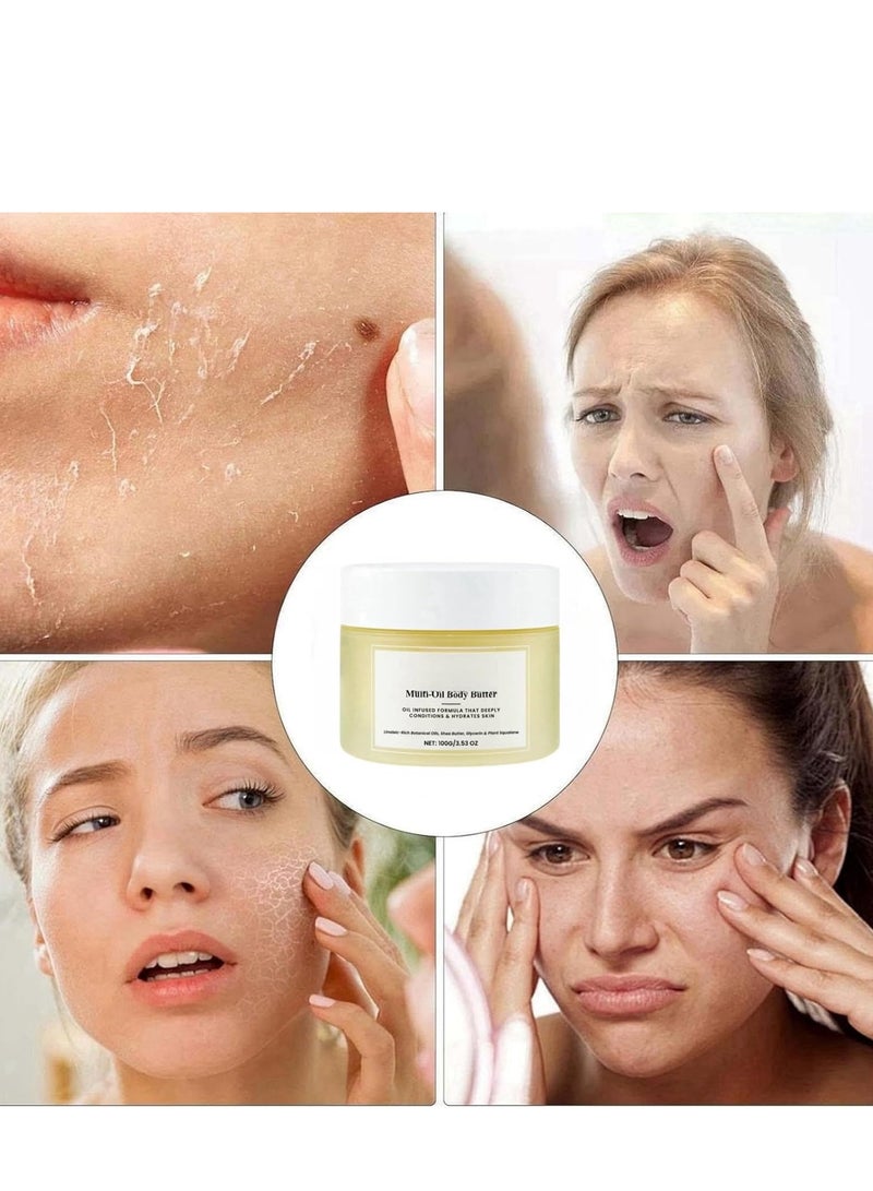 WEST MONTH The Glow Whipped Multi-Oil Body Butter,Body Moisturiser,Skin Tightening Cream Body,Getter Multi-Oil Body Butter,Body Creams for Women,Dry Skin Cream for Body,Firming Body Butter,Body firming cream100g - Image 4