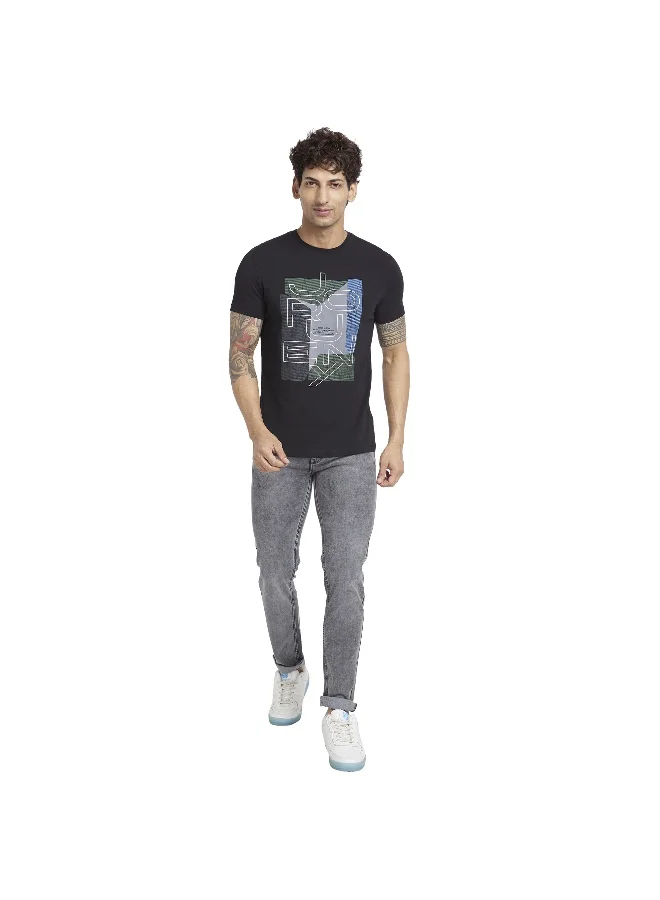 Being Human Mens Black Round Neck Short Sleeve T-Shirt