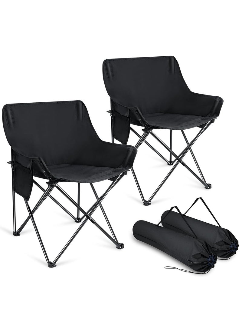 CityRiya-Long - 2 Pack Camping Chairs Outdoor Camping Beach Chair Lightweight Gravity Lounge Chair Reclining Patio Chairs Folding Recliner Portable Camping Chair for Beach, Hiking, Picnics - Image 1