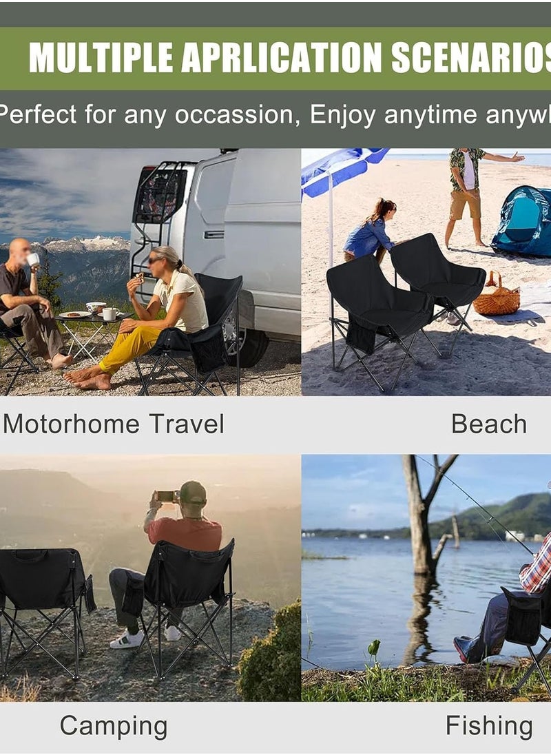 CityRiya-Long - 2 Pack Camping Chairs Outdoor Camping Beach Chair Lightweight Gravity Lounge Chair Reclining Patio Chairs Folding Recliner Portable Camping Chair for Beach, Hiking, Picnics - Image 1
