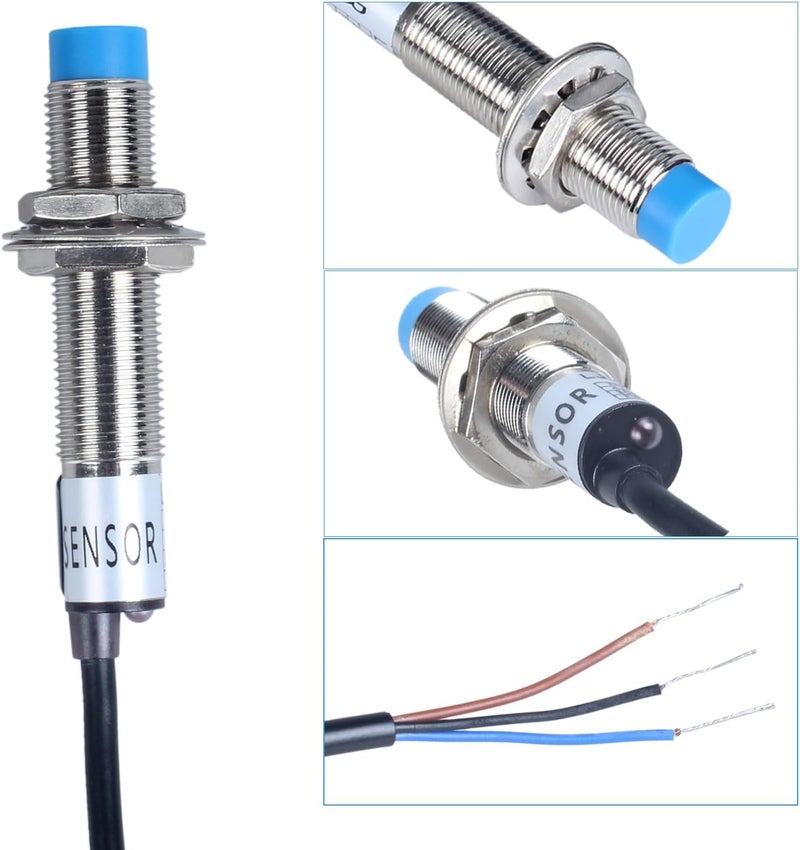 DMWD 1Pc M12 Proximity Switch Inductive Proximity Sensor Detection Switch Approach Sensor Switch PNP NC DC 6V-36V 4mm Detecting Distance LJ12A3-4-Z/AY - Image 3