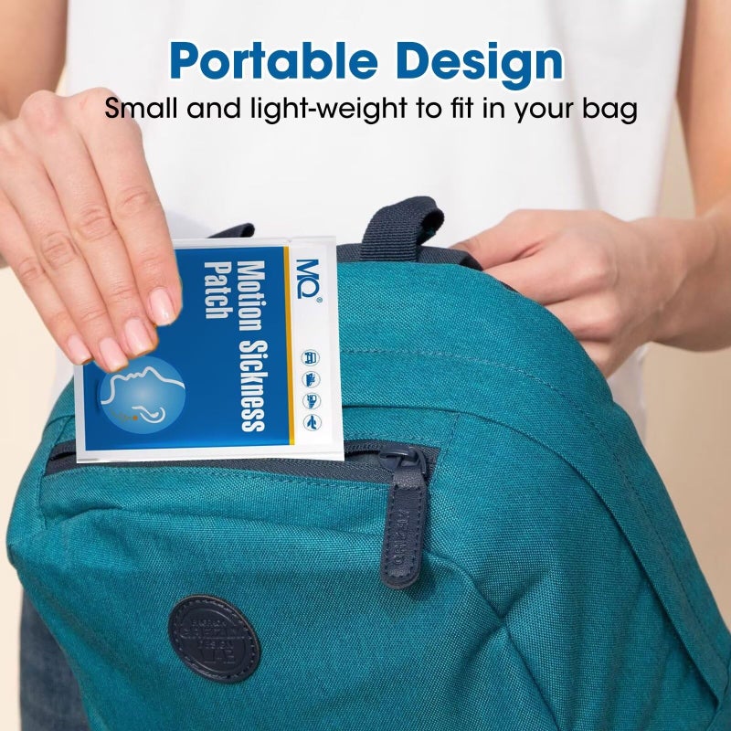 MQ 28ct Motion Sickness Patches Non Drowsy, Sea Sickness Patches for Cruise Travel Essentials, Waterproof Patch Behind Ear for Car Airplane Altitude Sickness, Long Last 72H - Image 5