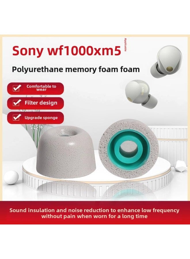 For Sony Sony Wf-1000xm5 Earplugs In-ear Bluetooth Headphone Case Memory Foam Filter Earcap Earmuffs-Color:Black Small Size (filter) Single-Model:wf-1000xm5 - Image 2