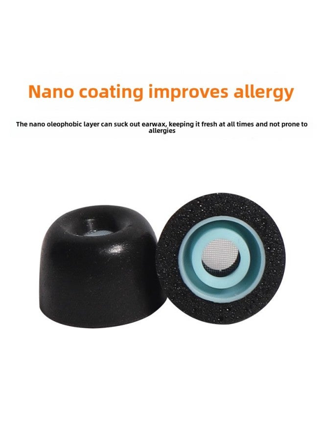 For Sony Sony Wf-1000xm5 Earplugs In-ear Bluetooth Headphone Case Memory Foam Filter Earcap Earmuffs-Color:Black Small Size (filter) Single-Model:wf-1000xm5 - Image 4