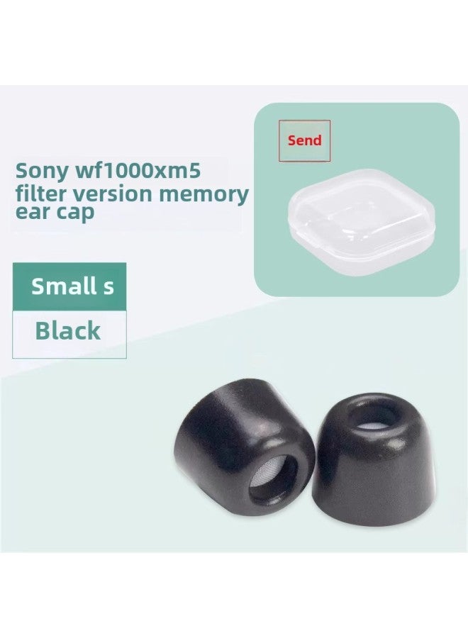 For Sony Sony Wf-1000xm5 Earplugs In-ear Bluetooth Headphone Case Memory Foam Filter Earcap Earmuffs-Color:Black Small Size (filter) Single-Model:wf-1000xm5 - Image 1