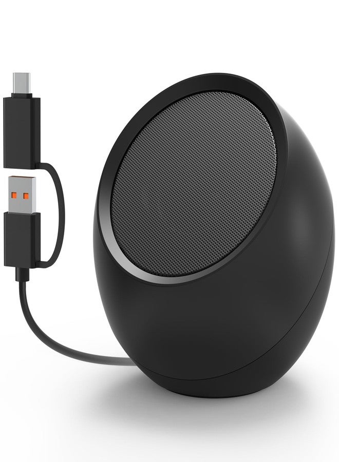 XKX [Upgraded] USB Computer Speakers for Desktop/ PC/ Laptop | Small Plug-n-Play External Speakers with Crystal-Clear Sound, Loud Volume, Rich Bass, Compatible with Windows/macOS/ChromeOS/Linux - Portable - Image 1