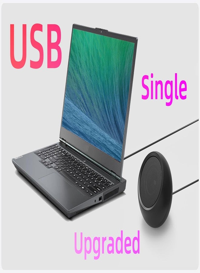 XKX [Upgraded] USB Computer Speakers for Desktop/ PC/ Laptop | Small Plug-n-Play External Speakers with Crystal-Clear Sound, Loud Volume, Rich Bass, Compatible with Windows/macOS/ChromeOS/Linux - Portable - Image 2