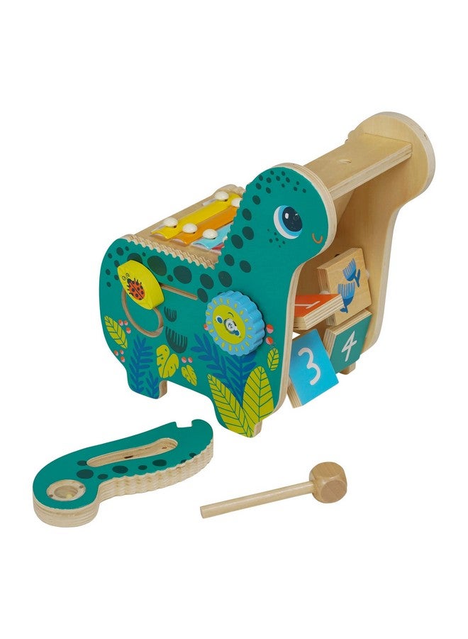 Manhattan Toy Manhattan Toy Wooden Dinosaur Toddler and Preschool Musical Instrument and Activity Toy with Xylophone, Sawtooth Ridges and Solo Mallet  - Image 4