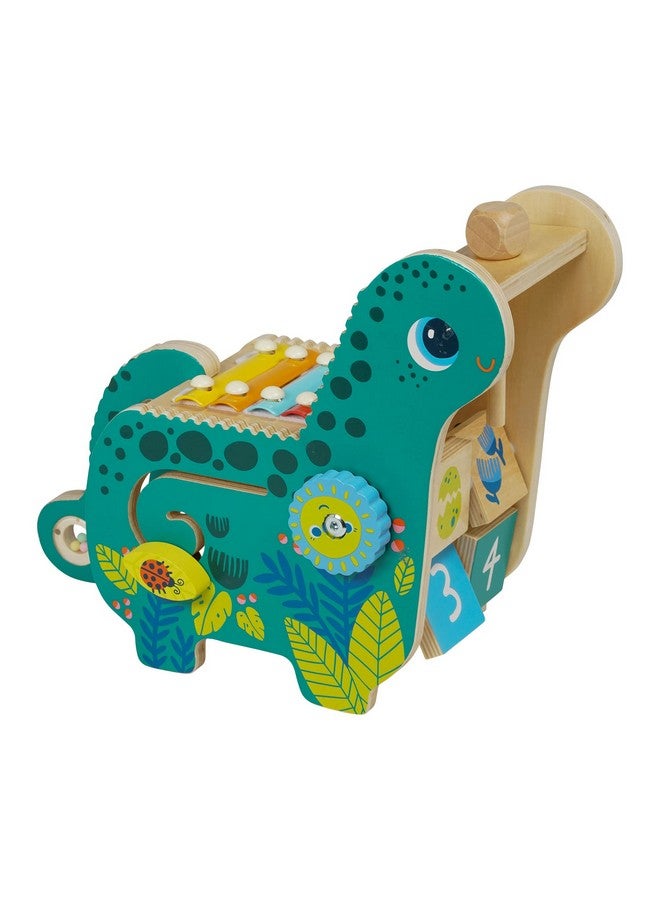 Manhattan Toy Manhattan Toy Wooden Dinosaur Toddler and Preschool Musical Instrument and Activity Toy with Xylophone, Sawtooth Ridges and Solo Mallet  - Image 1