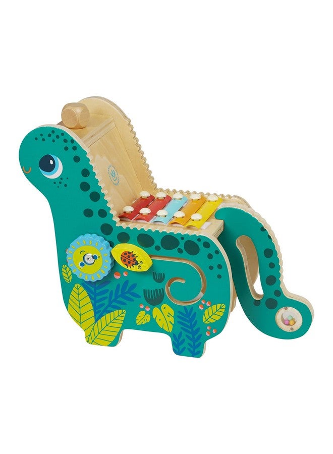 Manhattan Toy Manhattan Toy Wooden Dinosaur Toddler and Preschool Musical Instrument and Activity Toy with Xylophone, Sawtooth Ridges and Solo Mallet  - Image 3