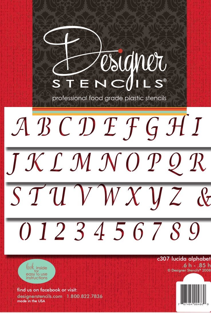 Designer Stencils Small Letters Cake Stencils, Beige/semi-transparent - Image 2