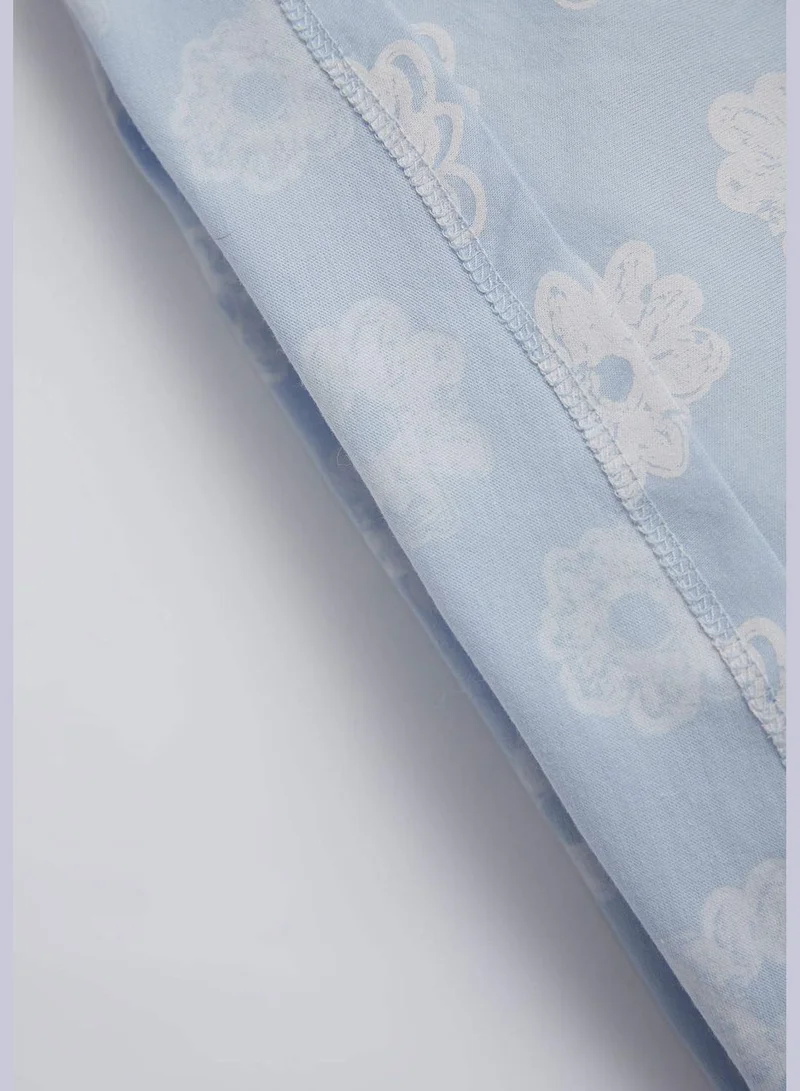 ديفاكتو Regular Fit Short Sleeve Floral Print Lounge Set