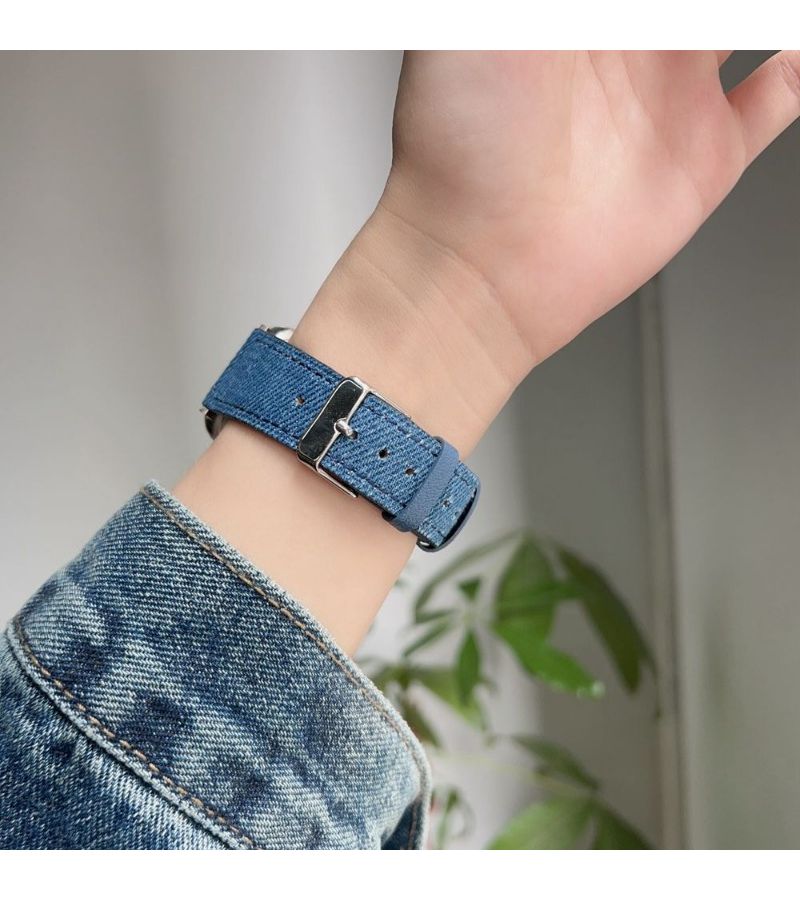 Light Blue Synthetic Leather Apple Watch Band Compatible With Series 1 10 SE Ultra 38mm 39mm 40mm 41mm 42mm 44mm 45mm 46mm 49mm Adjustable Aluminum Buckle Durable Soft Texture Stylish Casual Design - Image 5