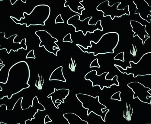 Blanket Buddies Shark Glow in The Dark Fleece Blanket: Cozy, Soft, Lightweight, Warm, 50" x 60" for Boys and Girls with Hammerhead, Mako, Blue, Whale, and Great White Sharks! (Blue) - Image 3