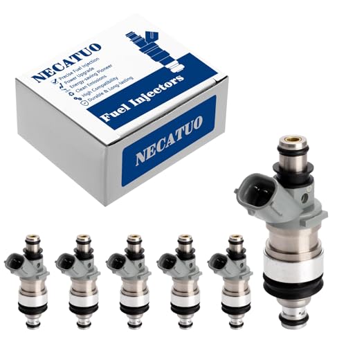NECATUO Set of 6 Fuel Injectors Compatible with Toyota T100 Tacoma Camry 4Runner Lexus ES300 30L 34L V6 Replaces FJ180 2325062030 84212183 - Image 1