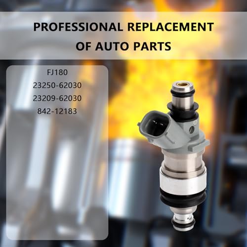 NECATUO Set of 6 Fuel Injectors Compatible with Toyota T100 Tacoma Camry 4Runner Lexus ES300 30L 34L V6 Replaces FJ180 2325062030 84212183 - Image 3