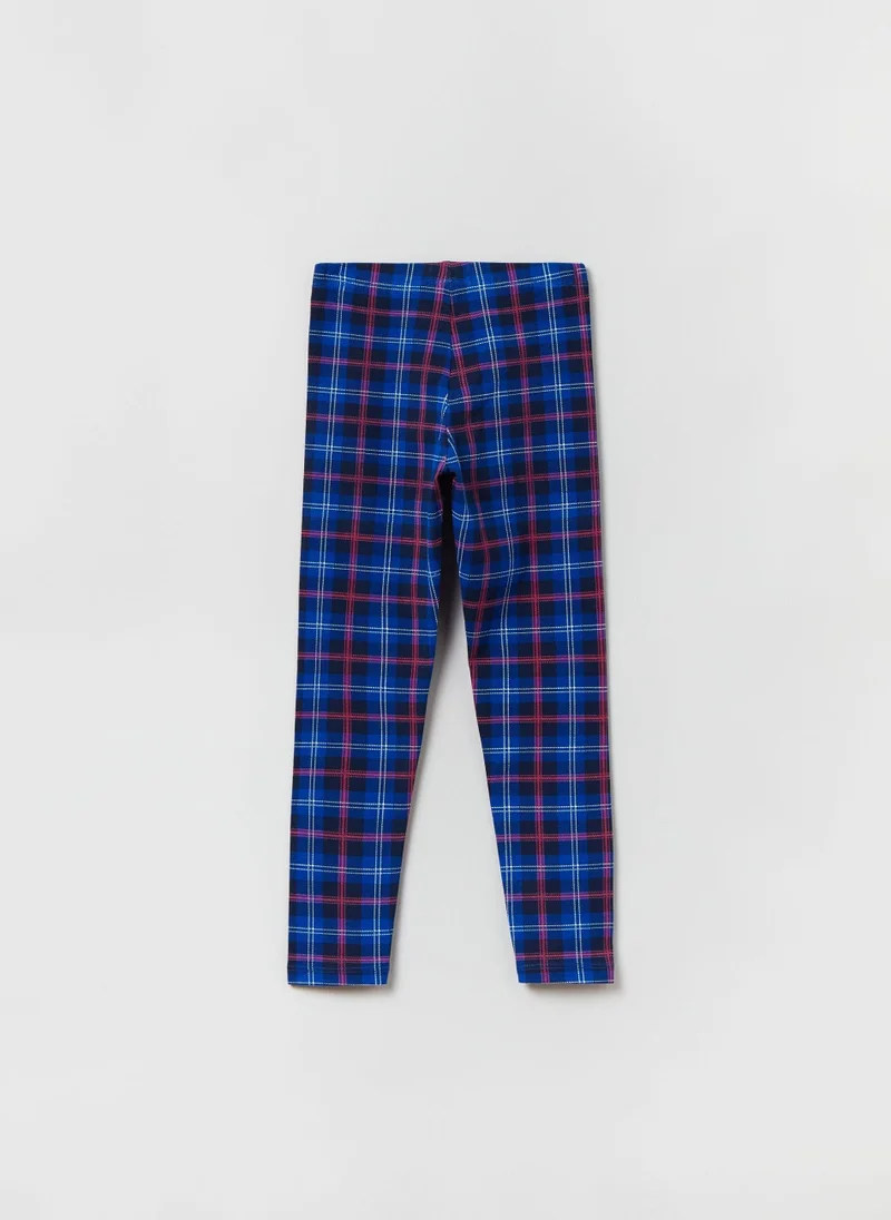 او في اس OVS Leggings With Check Print