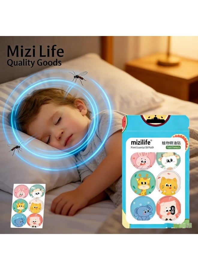 Mizi Strong Edition Mosquito Repellent Stickers, 108 Pcs Natural Patches for Kids and Adults, Anti-Mosquito Cartoon for Outdoor Camping Traveling Fishing - Image 1