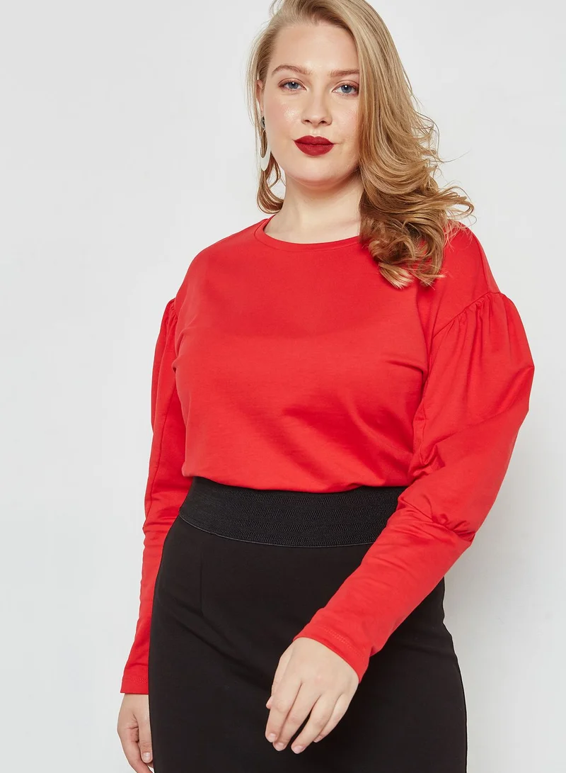 Violeta By Mango Puffed Sleeve Sweatshirt