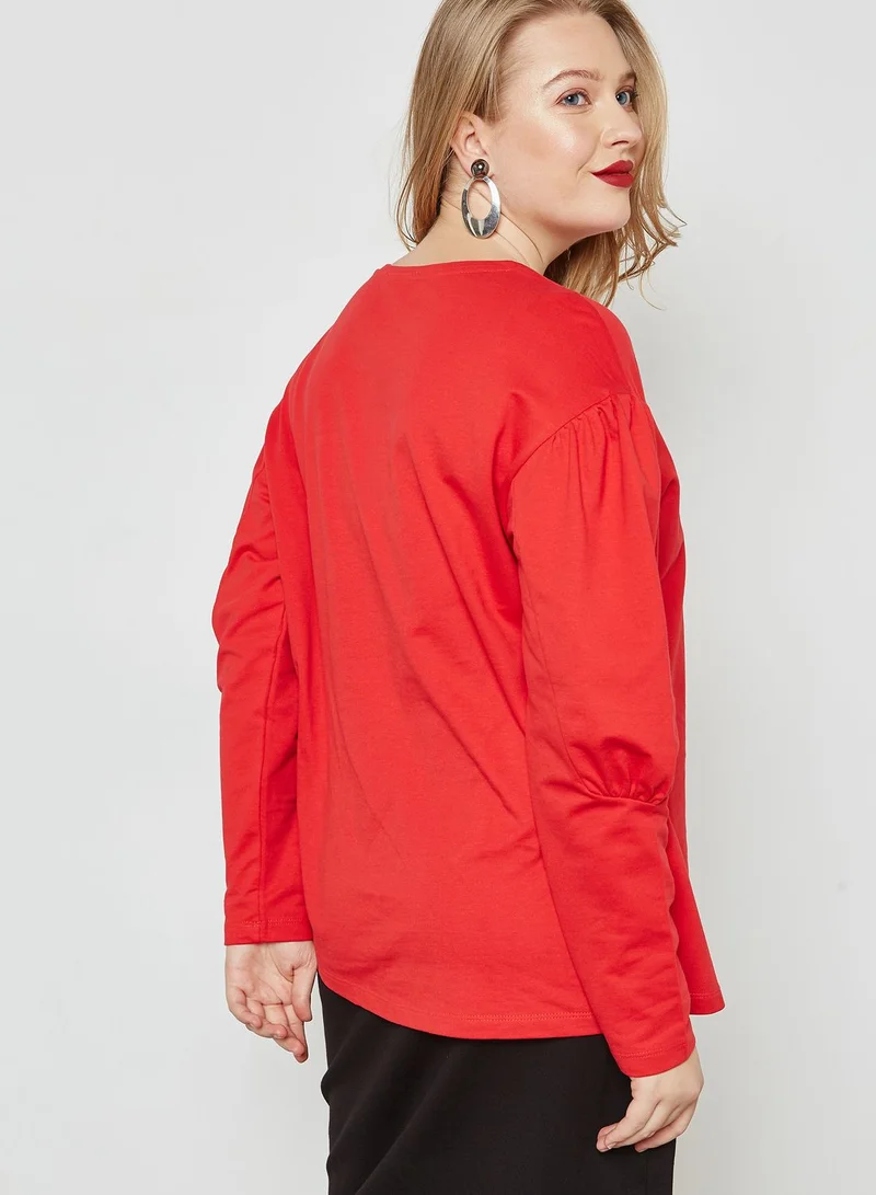 Violeta By Mango Puffed Sleeve Sweatshirt