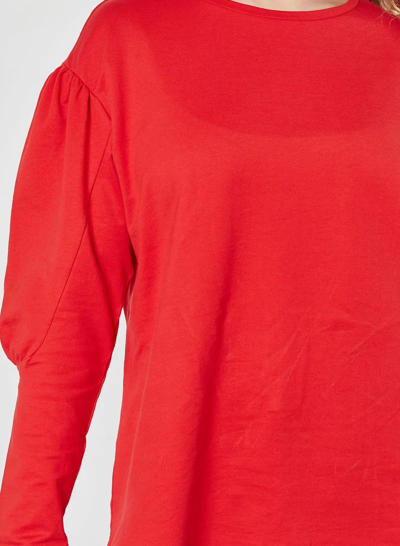 Violeta By Mango Puffed Sleeve Sweatshirt