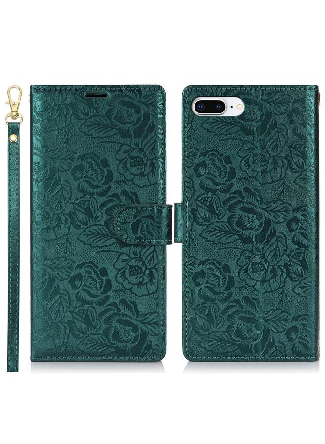 اس-توب جراب جلدي لهاتف iPhone 7 Plus / 8 Plus مطبوع عليه زهور الفاوانيا - Image 2