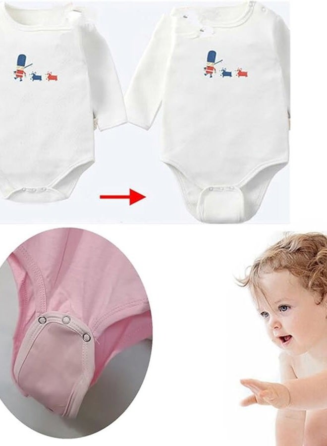 Jinyu 10pcs Bodysuit Extender Onesie Extenders Jumpsuit Extend Body Extender Push Button Baby100 colorful hairband(Not applicable to all products - Image 3