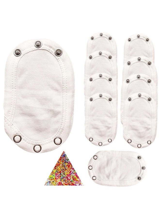Jinyu 10pcs Bodysuit Extender Onesie Extenders Jumpsuit Extend Body Extender Push Button Baby100 colorful hairband(Not applicable to all products - Image 1