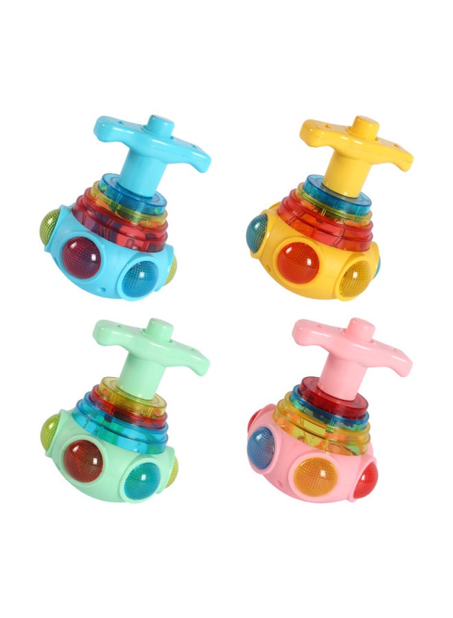 Children's Luminous Lotus Gyro Toy Strawberry Gyro Launch Kindergarten Baby Gift Stall Small Toys Wholesale-Color:Individual Strawberry - One Random Color  - Image 5