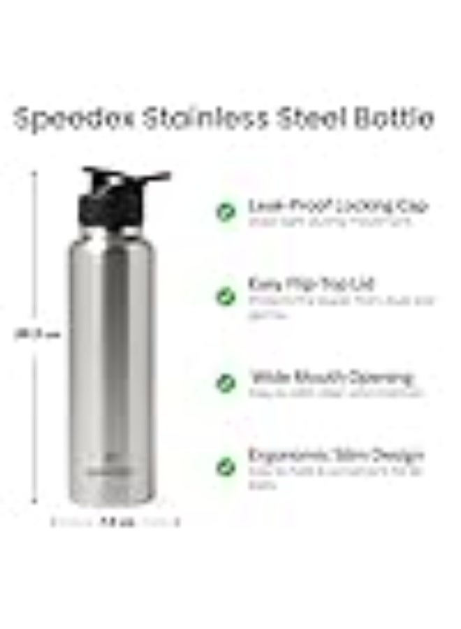 Speedex Stainless Steel Metal Water Bottle 1 Ltr 1000 ml, BIS Approved, Leak Proof Sipper Cap Bottle for Office, School, Gym, Travel, Daily Use for Men, Women, Kids, Adults, Silver, Set of 4 - Image 4